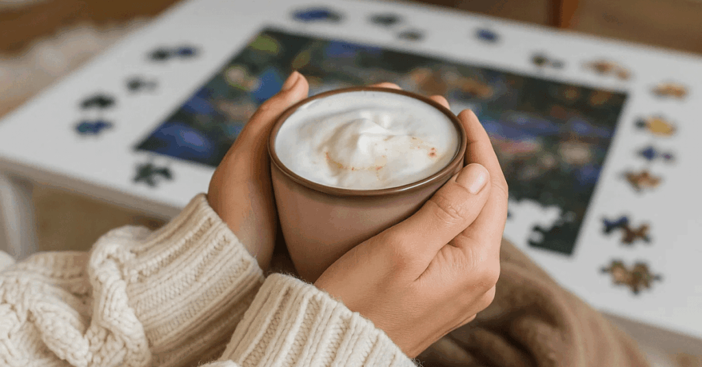 Kreative Abendroutine – so entspannst du dich beim Puzzeln im Kerzenschein